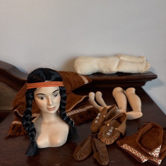 Princess Kimimi Other - 1977 Princess Kimimi Bisque Native American Doll Helen Kramer & Accessories READ
